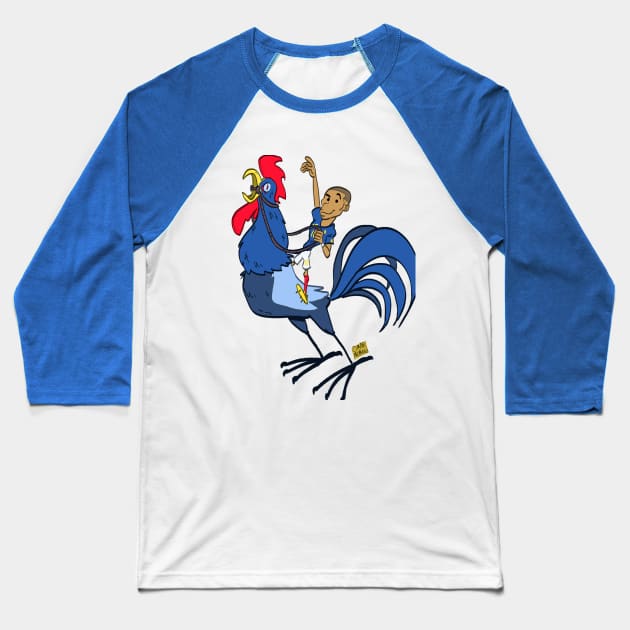 Mbappe and France Baseball T-Shirt by Omar Momani